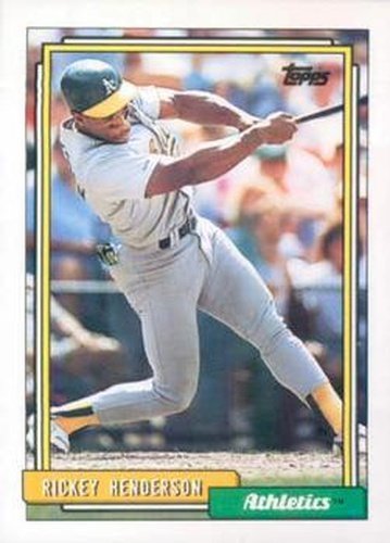 #560 Rickey Henderson - Oakland Athletics - 1992 Topps Baseball