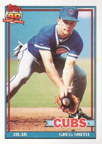 #560 Greg Smith - Chicago Cubs - 1991 Topps Baseball