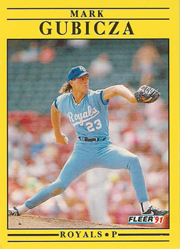 #560 Mark Gubicza - Kansas City Royals - 1991 Fleer Baseball