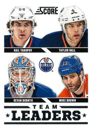 #561 Devan Dubnyk / Mike Brown / Nail Yakupov / Taylor Hall - Edmonton Oilers - 2013-14 Score Hockey