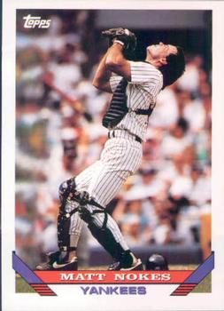 #561 Matt Nokes - New York Yankees - 1993 Topps Baseball