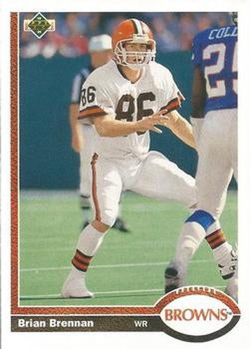 #561 Brian Brennan - Cleveland Browns - 1991 Upper Deck Football