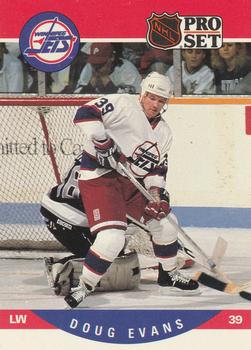 #561 Doug Evans - Winnipeg Jets - 1990-91 Pro Set Hockey