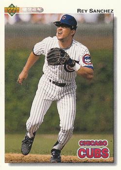#562 Rey Sanchez - Chicago Cubs - 1992 Upper Deck Baseball