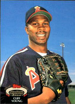 #562 Cliff Young - California Angels - 1992 Stadium Club Baseball