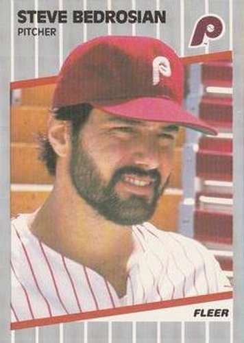 #562 Steve Bedrosian - Philadelphia Phillies - 1989 Fleer Baseball