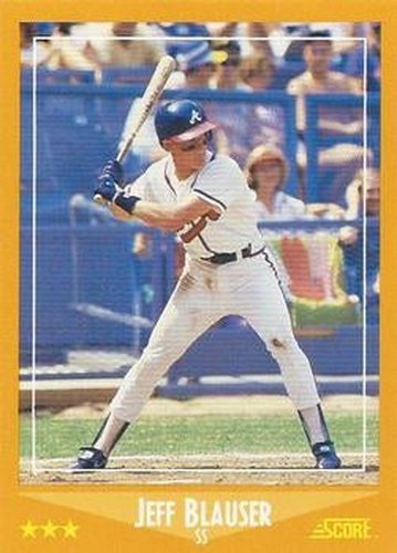 #562 Jeff Blauser - Atlanta Braves - 1988 Score Baseball