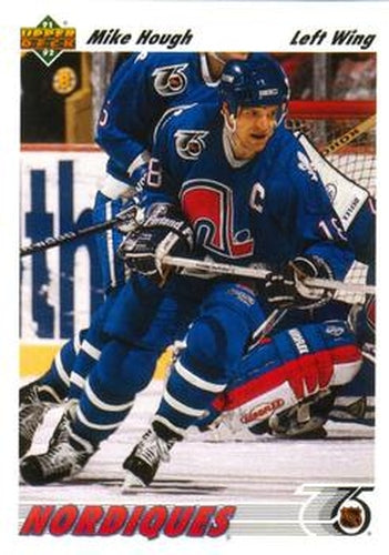 #562 Mike Hough - Quebec Nordiques - 1991-92 Upper Deck Hockey