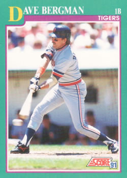 #562 Dave Bergman - Detroit Tigers - 1991 Score Baseball