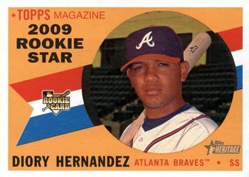 #562 Diory Hernandez - Atlanta Braves - 2009 Topps Heritage Baseball