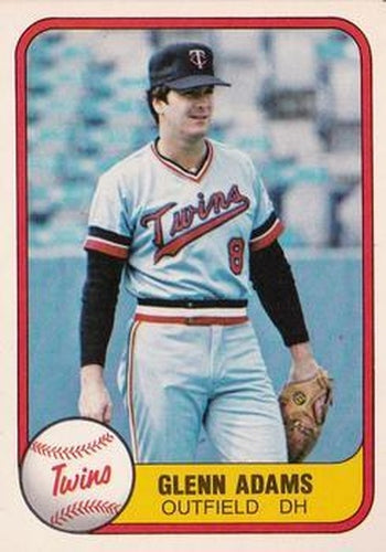 #562 Glenn Adams - Minnesota Twins - 1981 Fleer Baseball