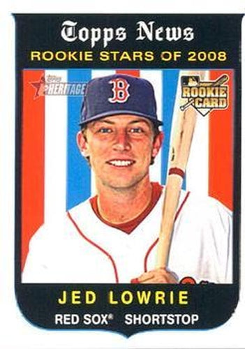 #562 Jed Lowrie - Boston Red Sox - 2008 Topps Heritage Baseball