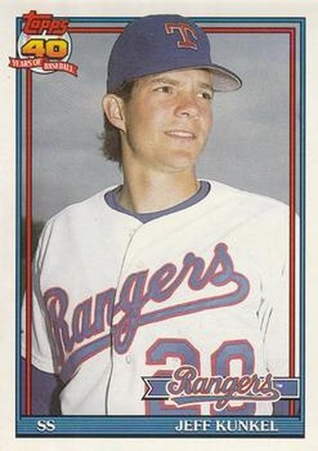 #562 Jeff Kunkel - Texas Rangers - 1991 O-Pee-Chee Baseball