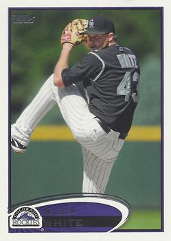 #563 Alex White - Colorado Rockies - 2012 Topps Baseball