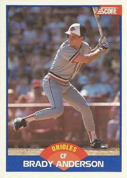 #563 Brady Anderson - Baltimore Orioles - 1989 Score Baseball