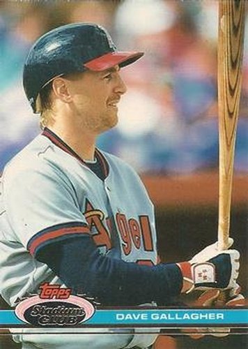 #563 Dave Gallagher - California Angels - 1991 Stadium Club Baseball
