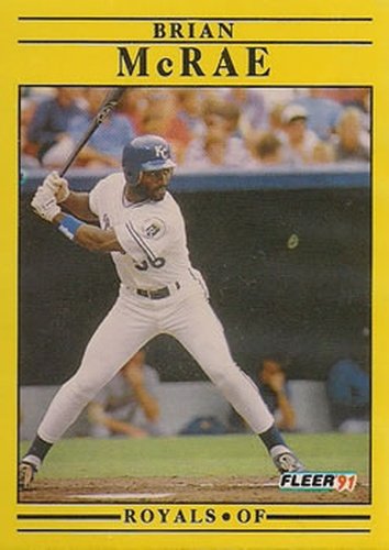 #563 Brian McRae - Kansas City Royals - 1991 Fleer Baseball