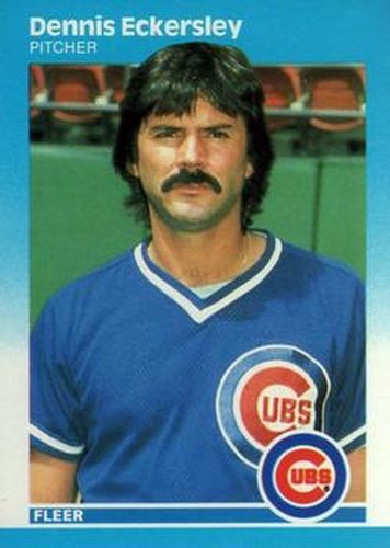 #563 Dennis Eckersley - Chicago Cubs - 1987 Fleer Baseball