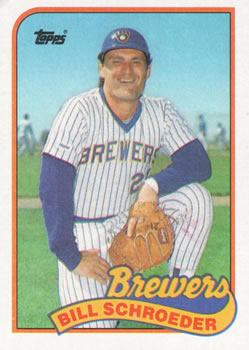 #563 Bill Schroeder - Milwaukee Brewers - 1989 Topps Baseball