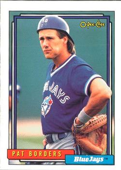 #563 Pat Borders - Toronto Blue Jays - 1992 O-Pee-Chee Baseball