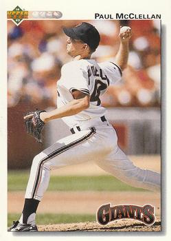 #563 Paul McClellan - San Francisco Giants - 1992 Upper Deck Baseball
