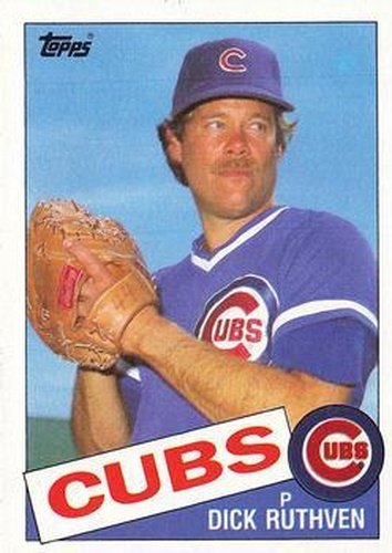 #563 Dick Ruthven - Chicago Cubs - 1985 Topps Baseball