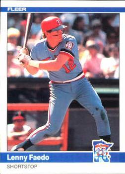 #563 Lenny Faedo - Minnesota Twins - 1984 Fleer Baseball