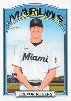 #563 Trevor Rogers - Miami Marlins - 2021 Topps Heritage Baseball