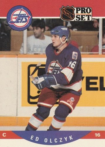 #563 Ed Olczyk - Winnipeg Jets - 1990-91 Pro Set Hockey