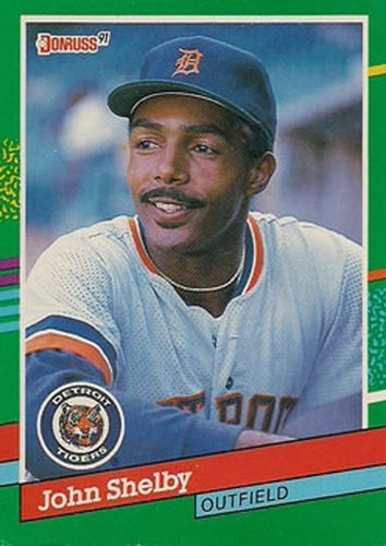 #563 John Shelby - Detroit Tigers - 1991 Donruss Baseball