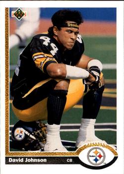 #564 David Johnson - Pittsburgh Steelers - 1991 Upper Deck Football