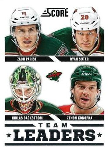 #564 Niklas Backstrom / Ryan Suter / Zach Parise / Zenon Konopka - Minnesota Wild - 2013-14 Score Hockey