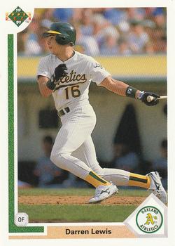 #564 Darren Lewis - Oakland Athletics - 1991 Upper Deck Baseball