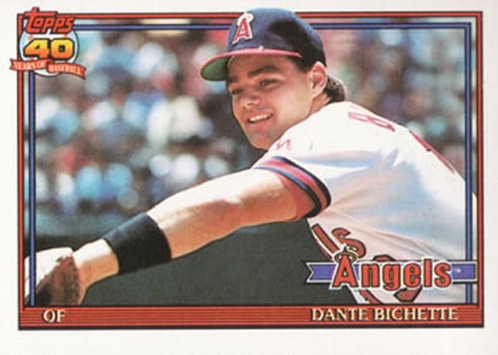 #564 Dante Bichette - California Angels - 1991 Topps Baseball