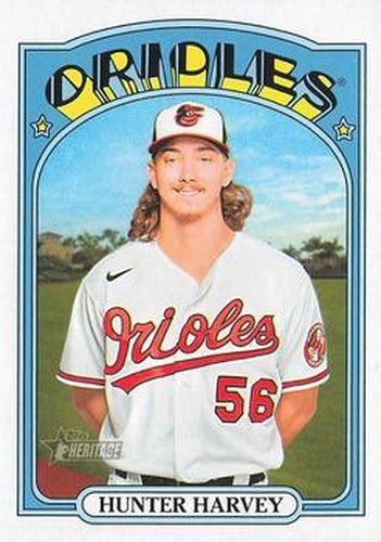 #564 Hunter Harvey - Baltimore Orioles - 2021 Topps Heritage Baseball