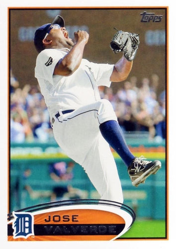 #564 Jose Valverde - Detroit Tigers - 2012 Topps Baseball