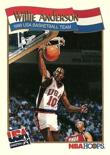 #565 Willie Anderson - USA - 1991-92 Hoops Basketball