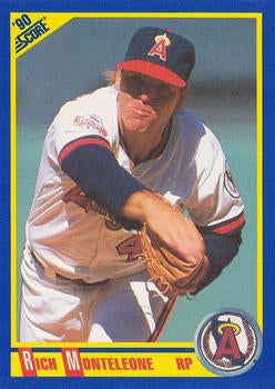 #565 Rich Monteleone - California Angels - 1990 Score Baseball