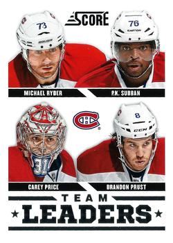 #565 Brandon Prust / Carey Price / Michael Ryder / P.K. Subban - Montreal Canadiens - 2013-14 Score Hockey