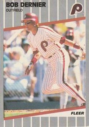 #565 Bob Dernier - Philadelphia Phillies - 1989 Fleer Baseball