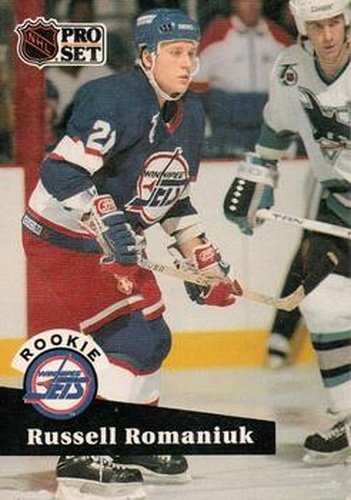#565 Russ Romaniuk - 1991-92 Pro Set Hockey