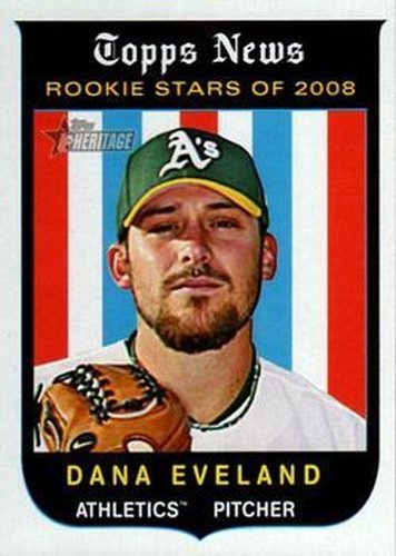 #565 Dana Eveland - Oakland Athletics - 2008 Topps Heritage Baseball
