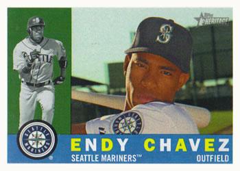 #565 Endy Chavez - Seattle Mariners - 2009 Topps Heritage Baseball