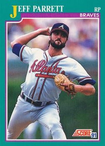 #565 Jeff Parrett - Atlanta Braves - 1991 Score Baseball