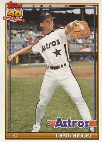 #565 Craig Biggio - Houston Astros - 1991 O-Pee-Chee Baseball