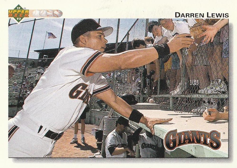 #565 Darren Lewis - San Francisco Giants - 1992 Upper Deck Baseball