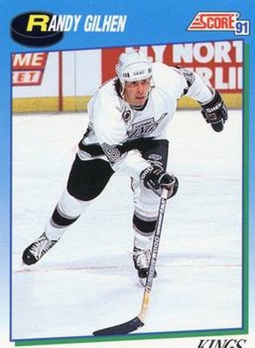 #566 Randy Gilhen - Los Angeles Kings - 1991-92 Score Canadian Hockey