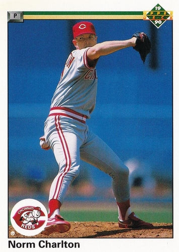 #566 Norm Charlton - Cincinnati Reds - 1990 Upper Deck Baseball