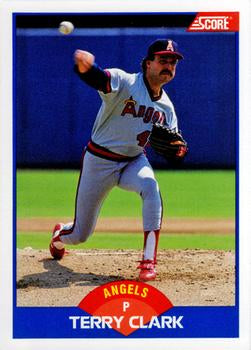 #566 Terry Clark - California Angels - 1989 Score Baseball