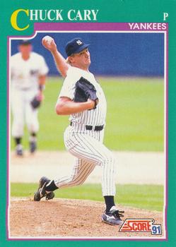 #566 Chuck Cary - New York Yankees - 1991 Score Baseball